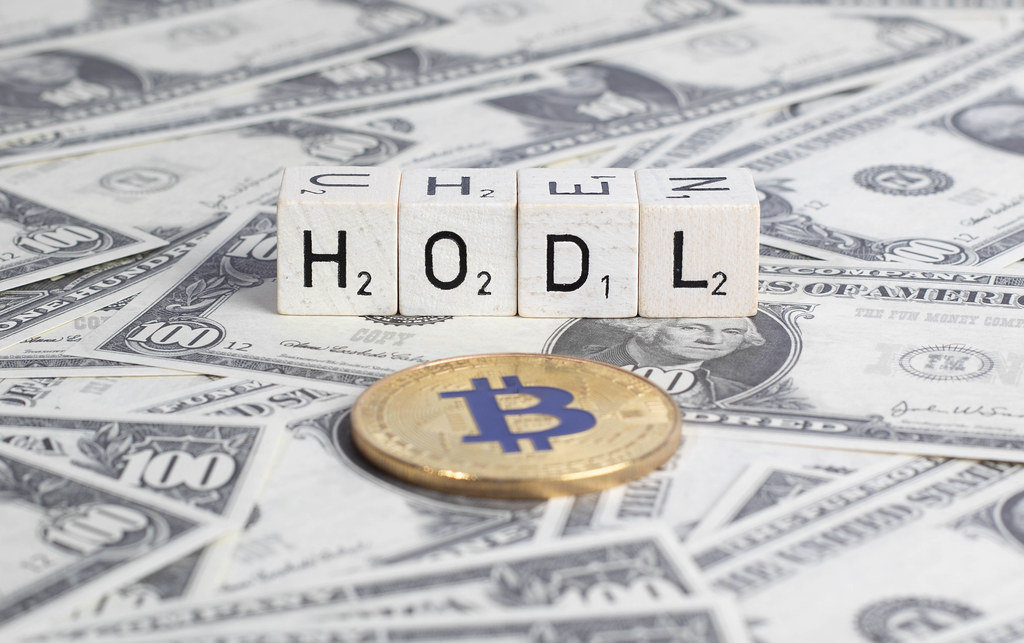 Bitcoin with word Hodl