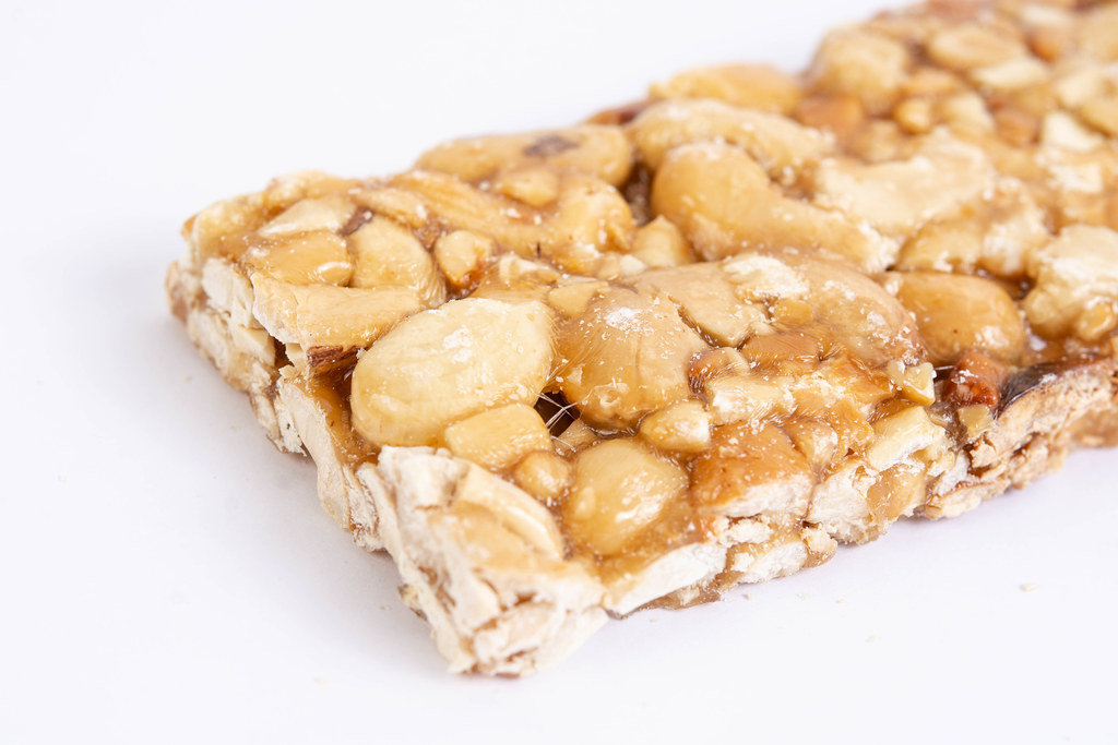 Cashew Bar above white background