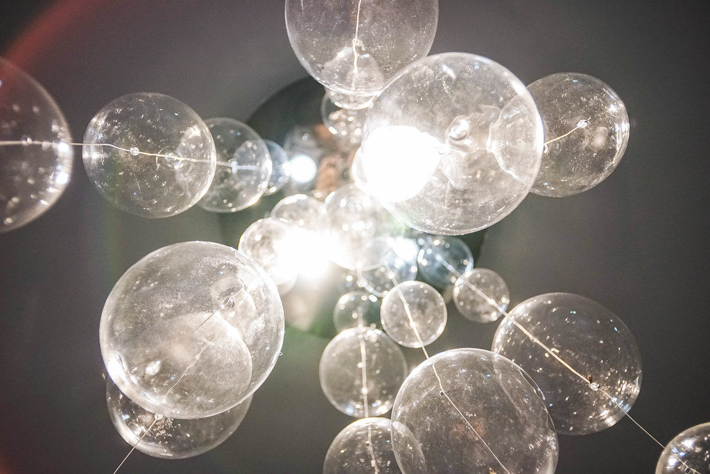 Creative shot of hanging plastic ball lighting (Flip 2019)