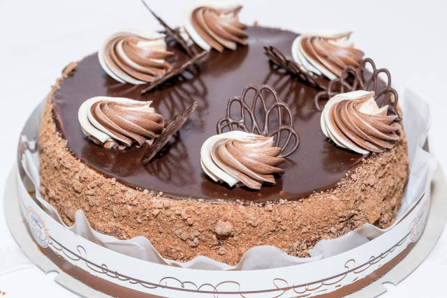 Delicious chocolate birthday cake