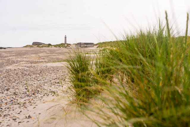 Old lighthouse in Danish shores