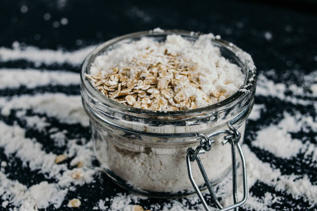 Healthy Jar with Flour and Muesli