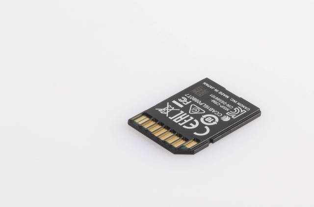 Sd memory card on white background