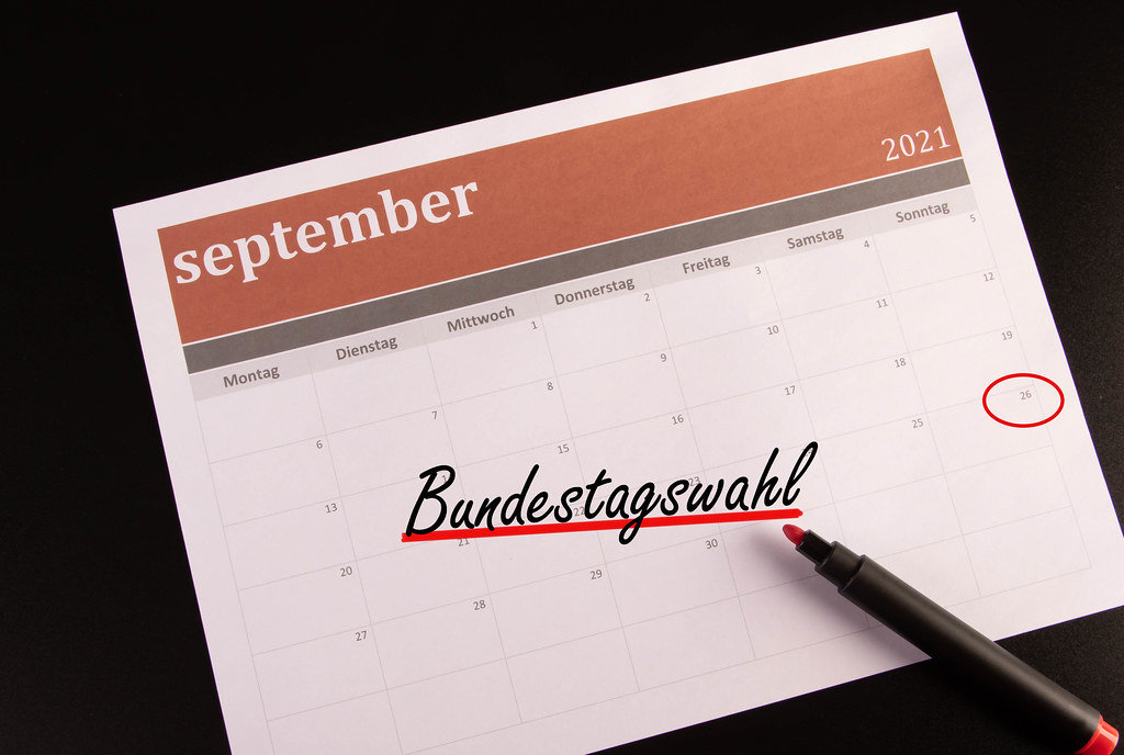 Monatskalender eingekreist Bundestagswahl in September