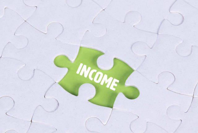 Missing puzzle piece with Income text