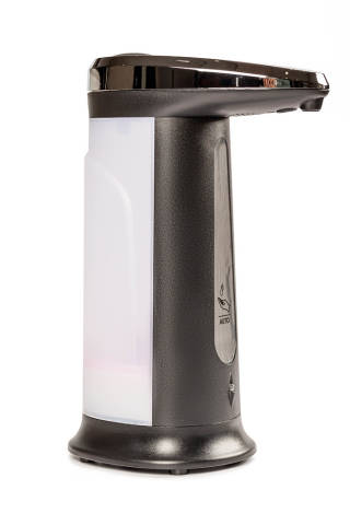 Automatic soap dispenser on white background