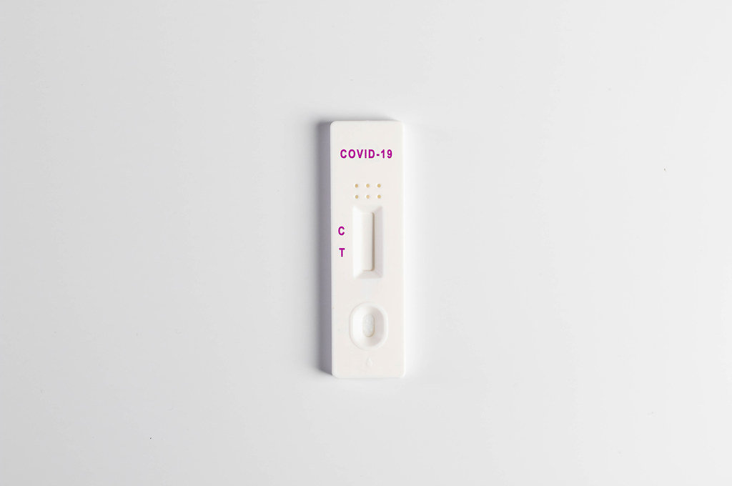 Covid 19 Antigen test on white table