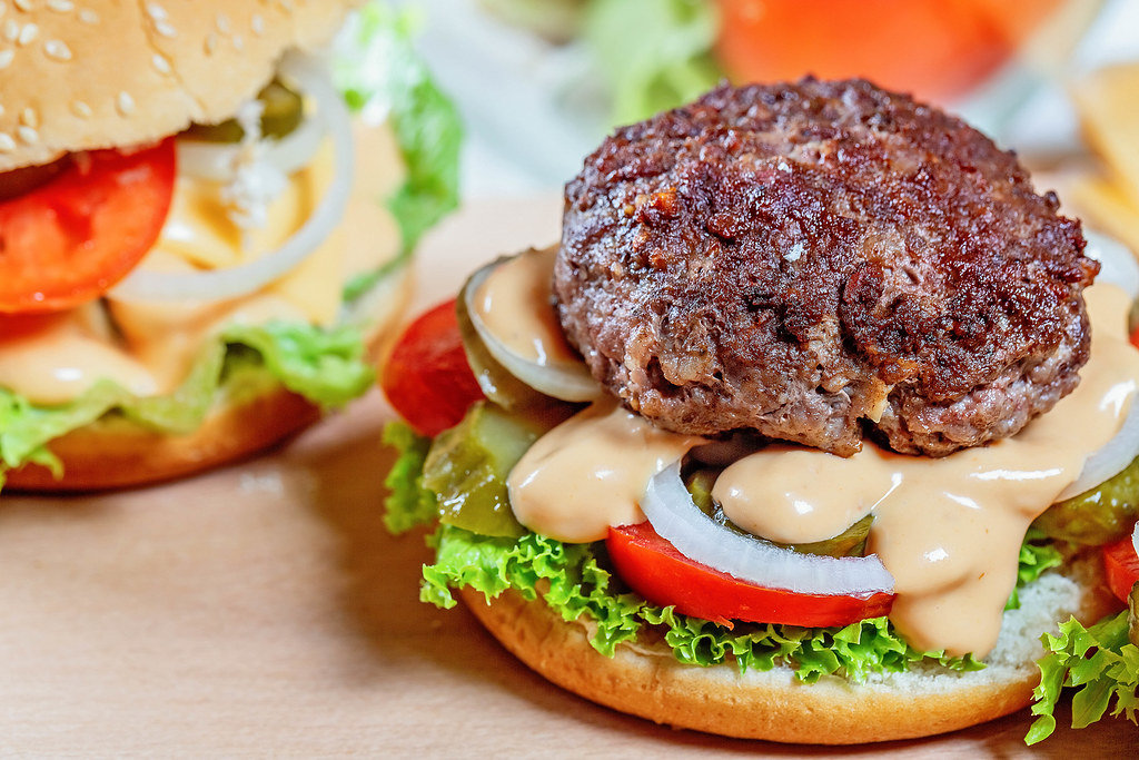 Delicious Burger close-up