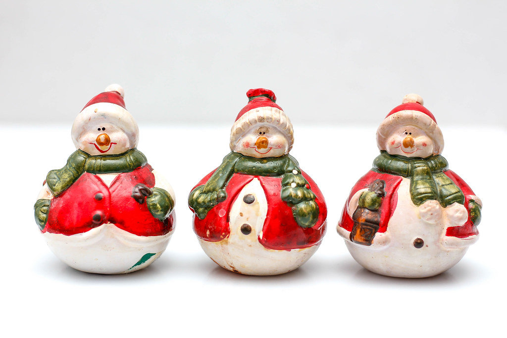 Schneemänner als Weihnachtsdekoration