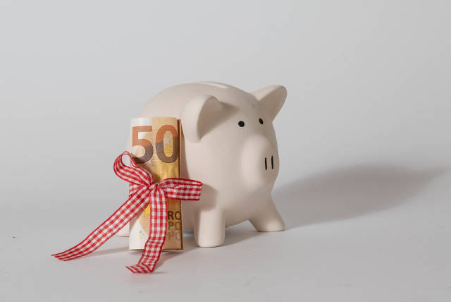 Piggybank with 50 Euros