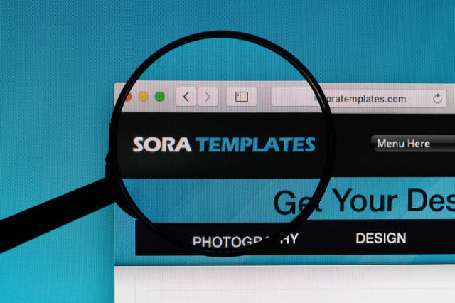 Sora Templates logo under magnifying glass