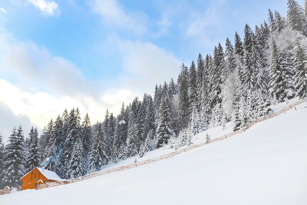 Small house in the mountains