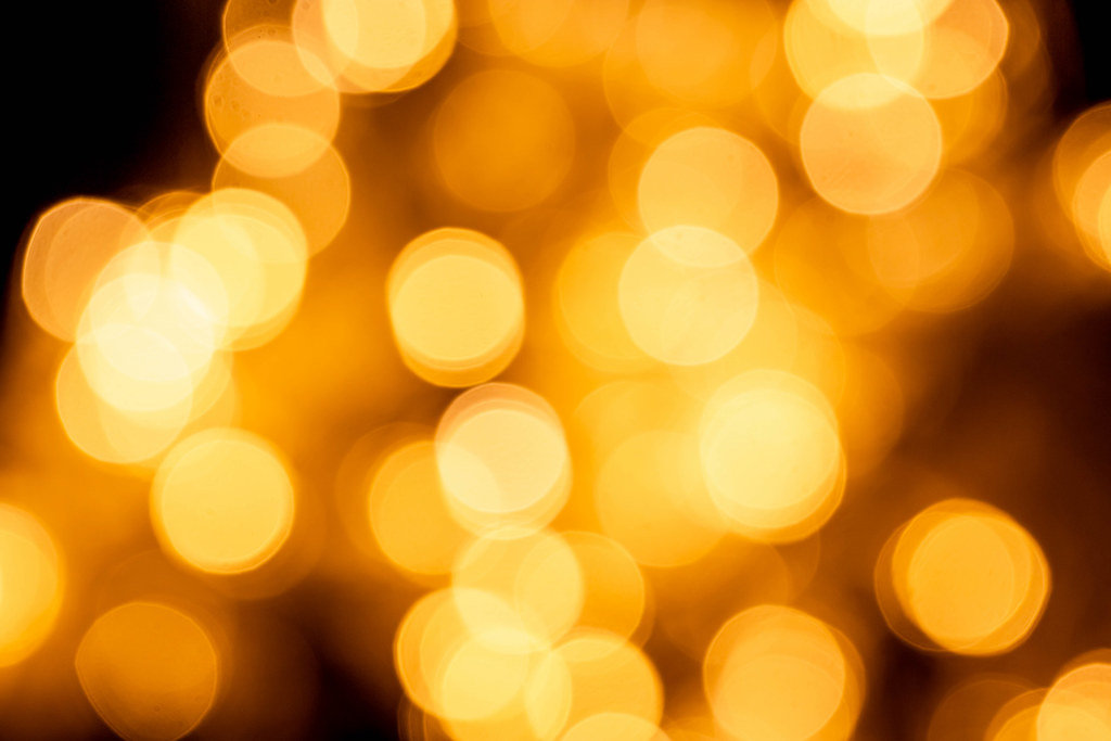 Golden bokeh festive blurred background