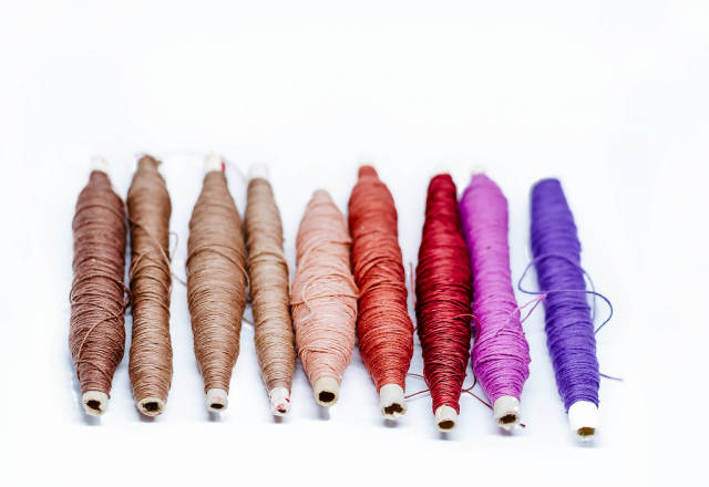 Background of multicolored thread