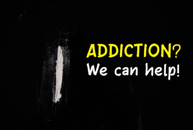 Cocaine powder in line with Addiction We can help text