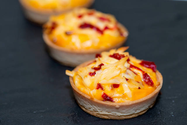 Snack baked with cheese
