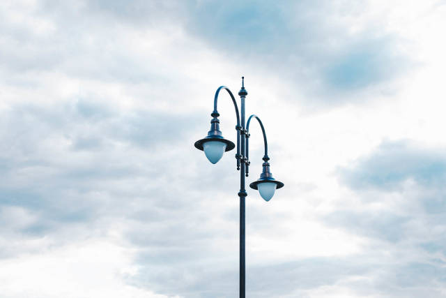 Street light with sky background