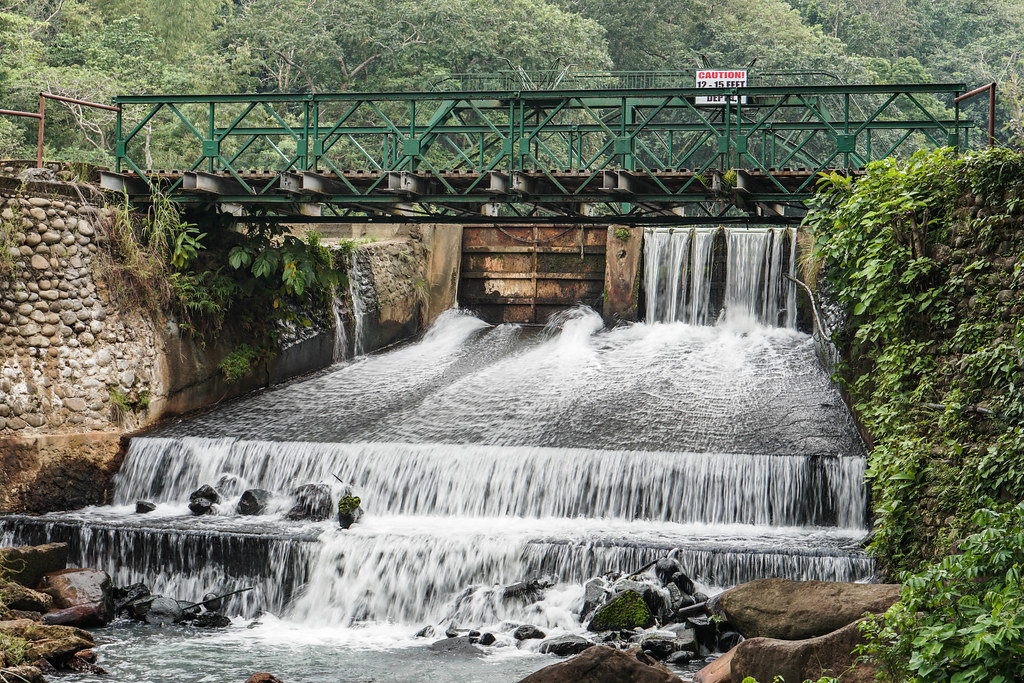 Man-made dam in with bridge in Mambukal Resort