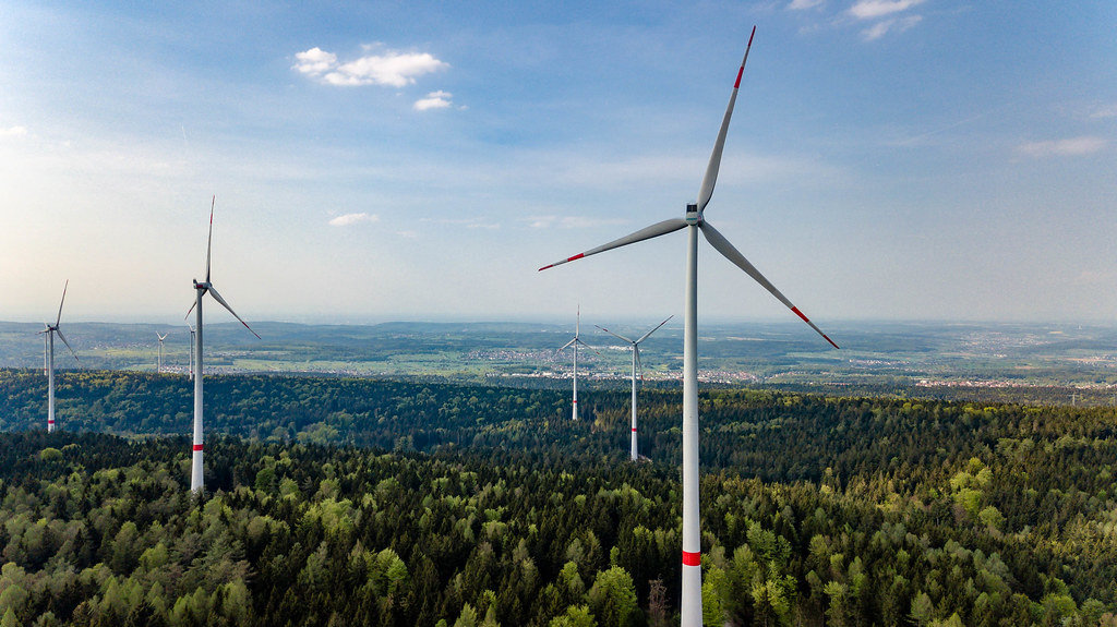 Windkraftanlagen im neuen Windpark Straubenhardt