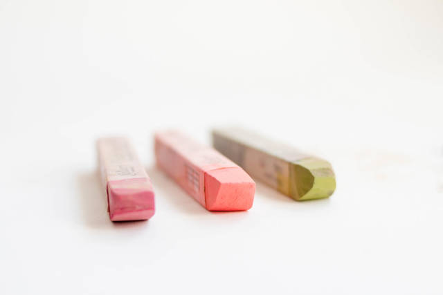 Farbige Kreide in Pastelltönen