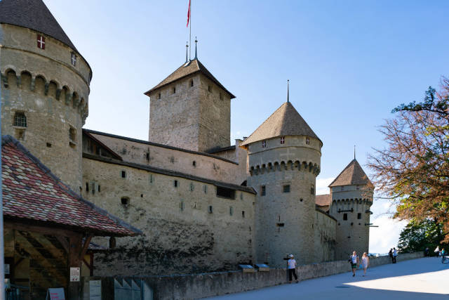 Château de Chillon castle in south Switzerland