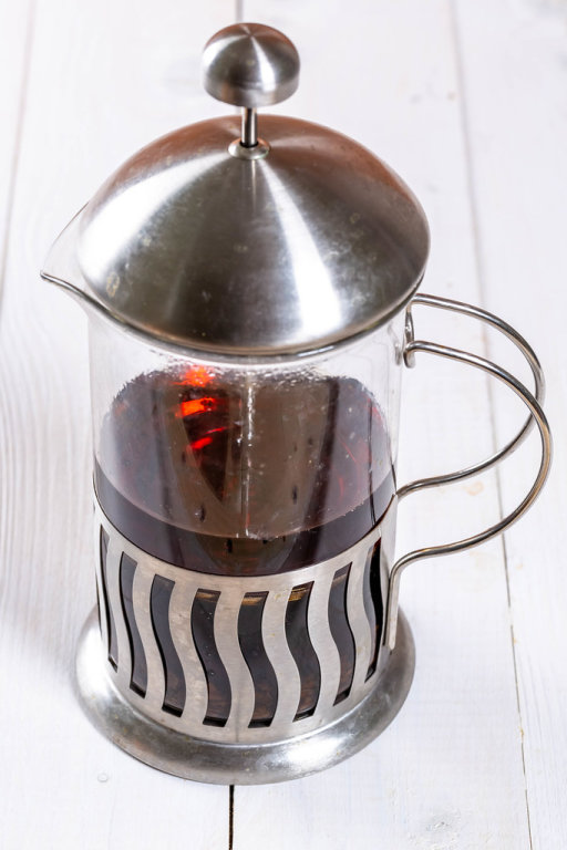 Teapot with fresh tea