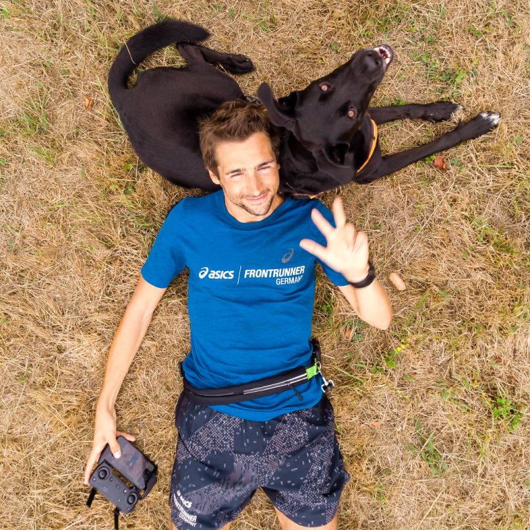 Selfie mit meinem Hund aufgenommen mit einer DJI Mavic Air Drohne
