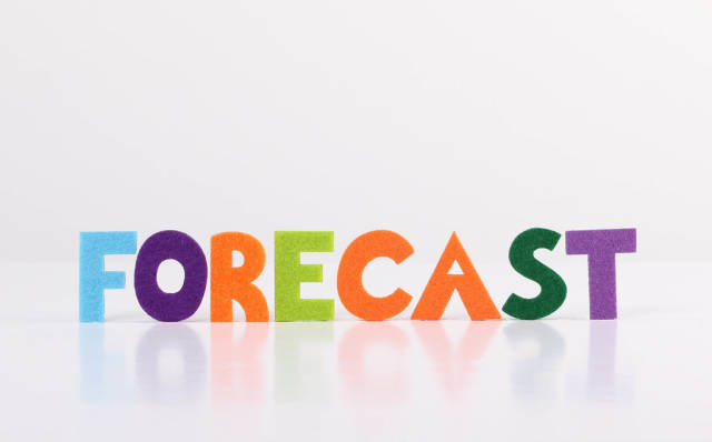 The word Forecast on white background