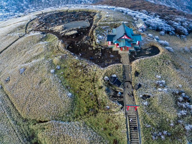 Aerial view of Hakone Shrine Mototsumiya