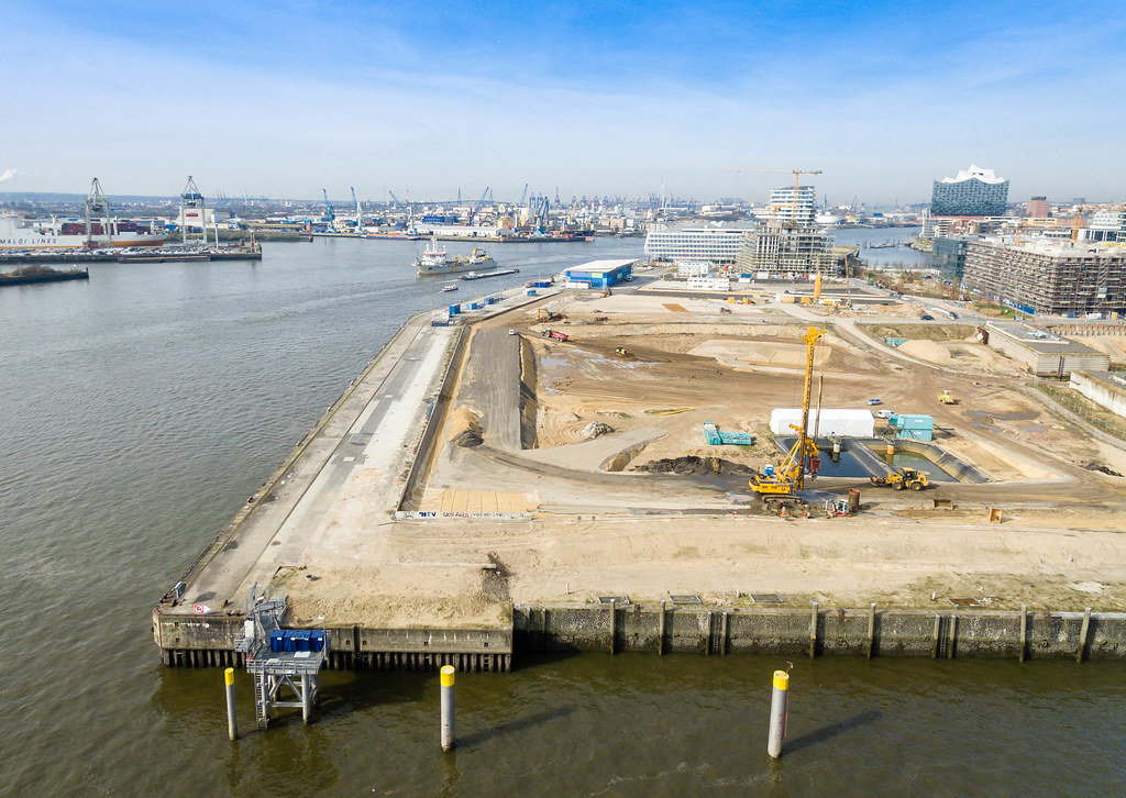 Baustelle Hamburg-Überseequartiert (Luftbild)