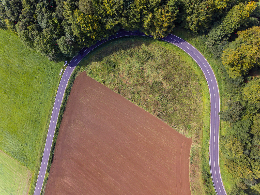 Aerial: Streets in Germany