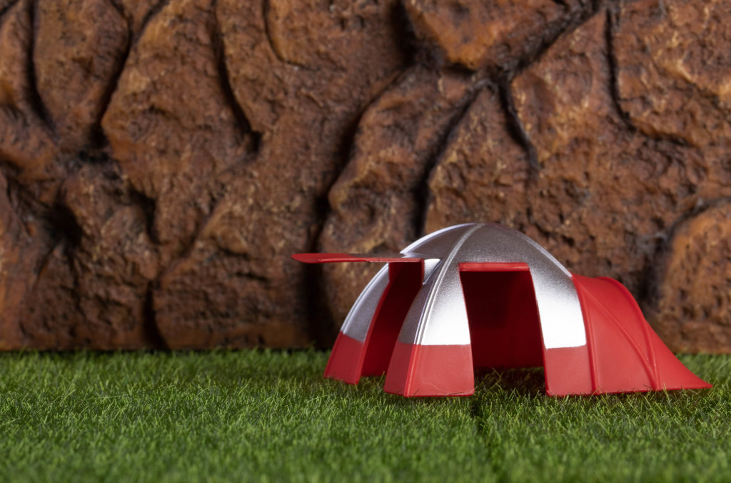 Camping tent on a grass