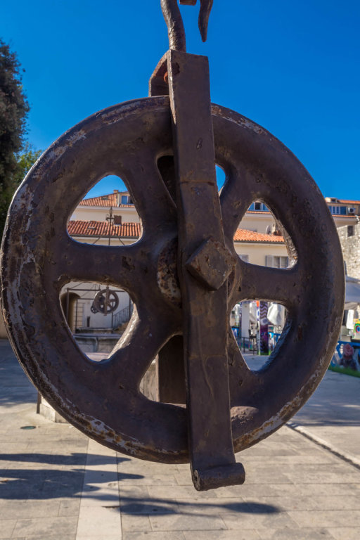 Detial on Five wells square Zadar, Croatia