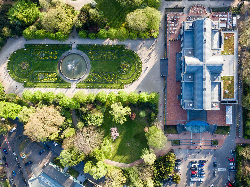 Luftaufnahme der Flora Köln
