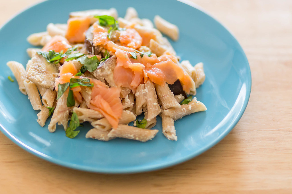 Cremie Penne mit Räucherlachs