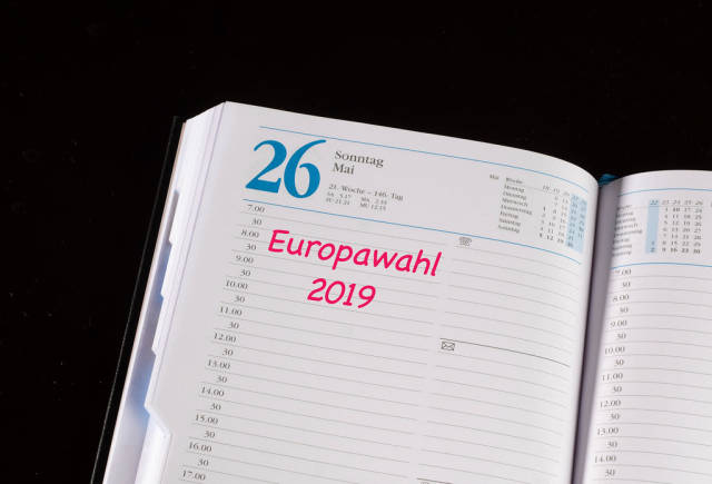 European Elections date marked in notebook