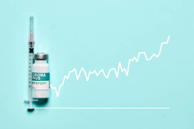 Rising COVID-19 vaccination coverage in the world