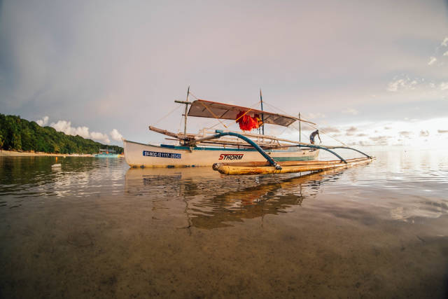 A Pumpboat used for Island Hopping in Sipalay