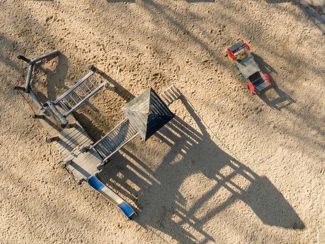 Klettergerüst auf Spielplatz