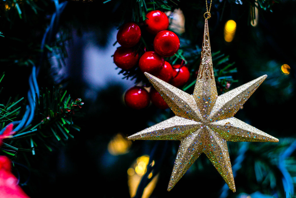 Gold Stars Christmas Ornement