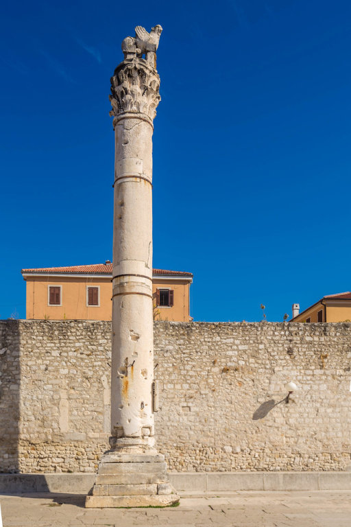 Ancient Roman column in Zadar, Croatia