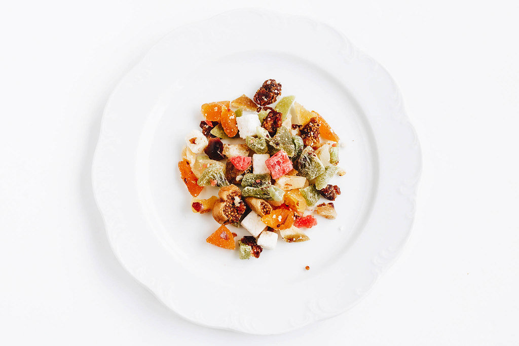 Top view of different kinds of dry fruits