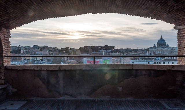 Blick über Rom und dem Petersdom