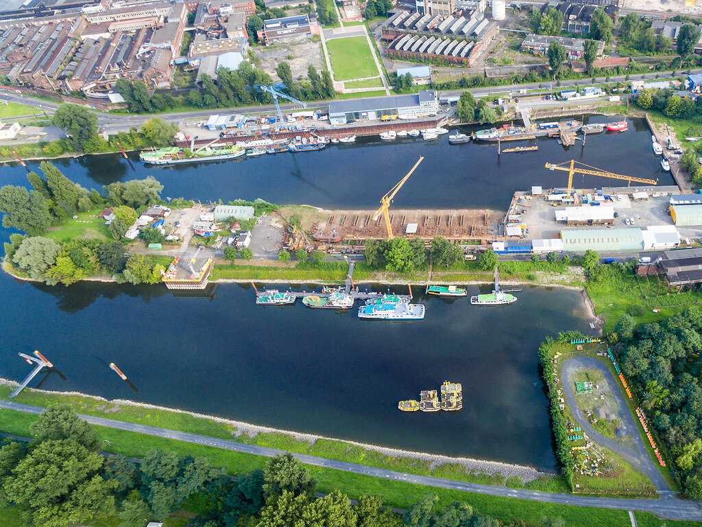 Luftbild: Mülheimer Hafen
