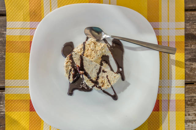 Semifreddo, an ice-cream cake dessert