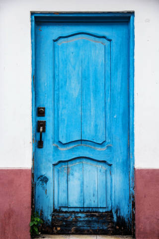 Antique Blue Door