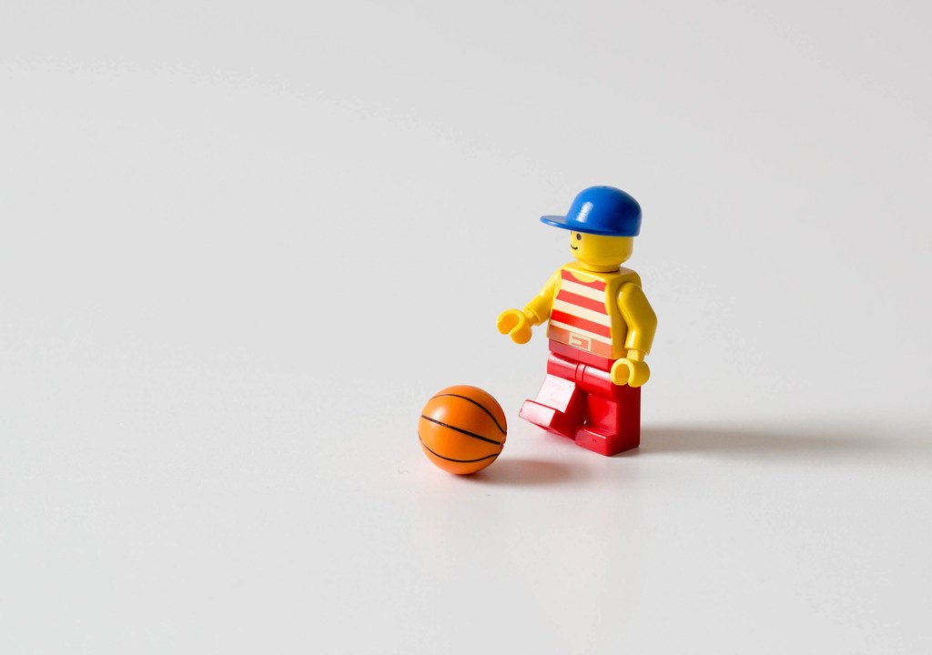 Kid playing with the ball