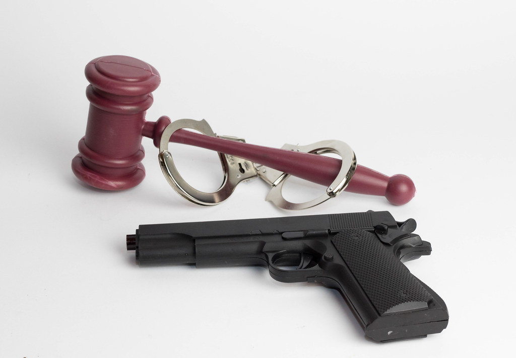 Judges gavel with gun