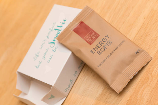 Tür 4: Smoothiepulver: energy Bomb with Guarana and other Superfoods