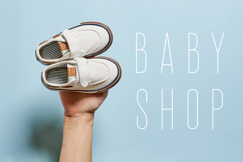 Baby shop - choosing new shoes for baby